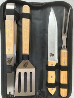 4 Peças - Kit Churrasco Personalizado a Laser