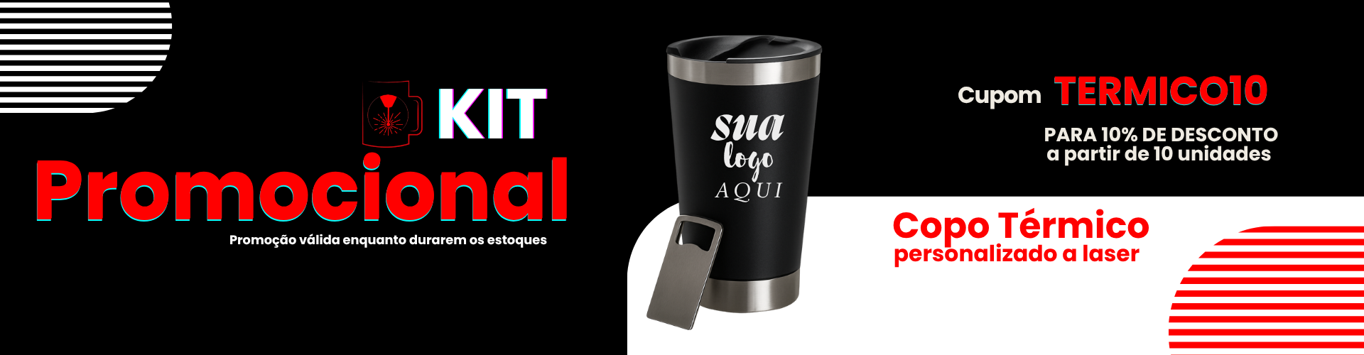 Banner promocao da semana eletrodomesticos simples em branco e vermelho
