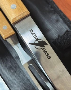 2 Peças - Kit Churrasco Personalizado a Laser